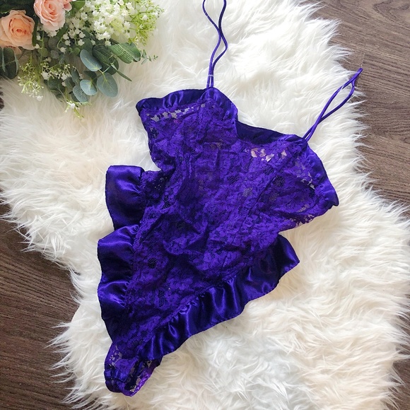 Victoria's Secret Other - VICTORIA'S SECRET VINTAGE 80s LACE TEDDY BODYSUIT